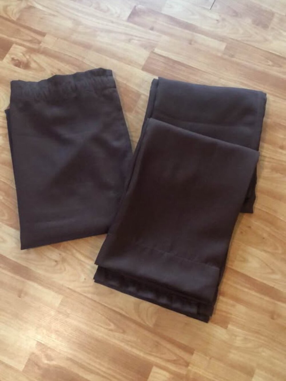 Room Essentials chocolate brown 2 windows 4 panels curtains unlined 40" x 82